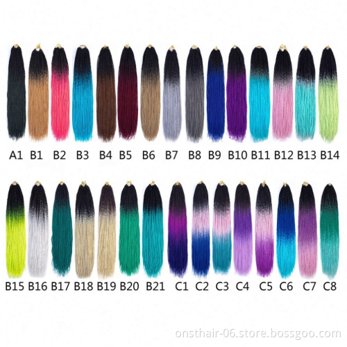 Onst Best Price Synthetic Braiding Hair Senegalese To Tone Crochet  Ombre Jumbo Twist Braid Grey Blonde Colors Braids